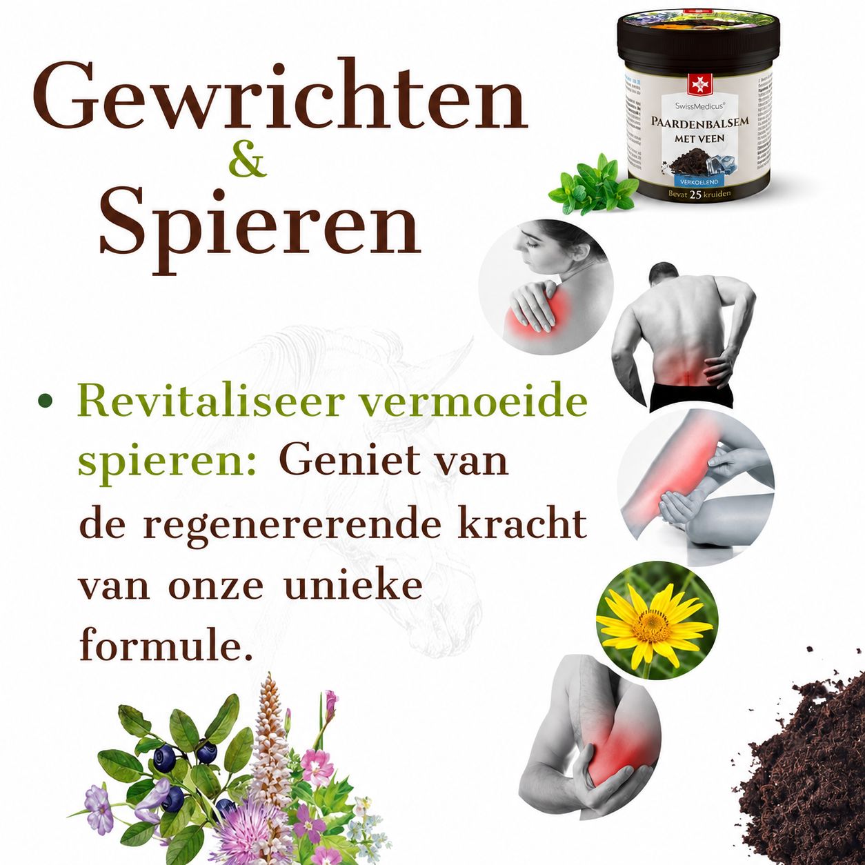 Een pot met etiket 'Paardenbalsem met venen'.