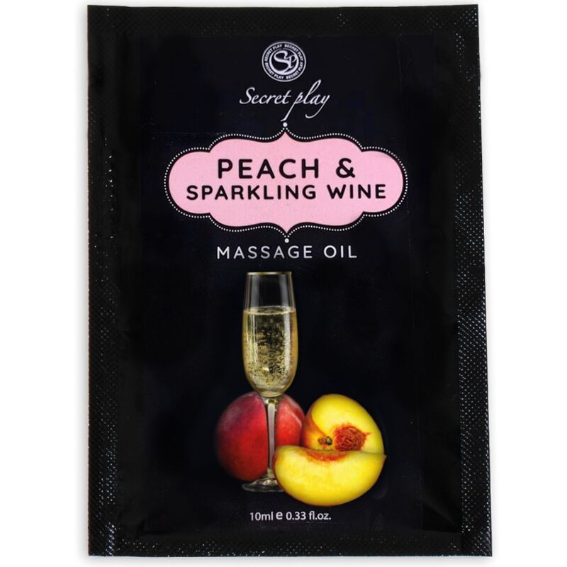 Secretplay peach & sparkling wijn massage olie sachet
