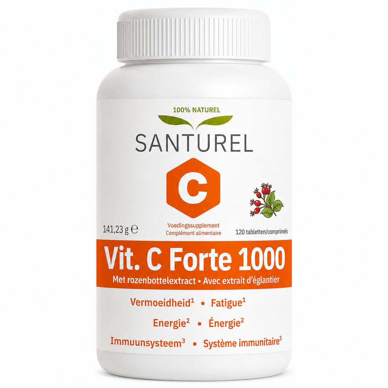 Santurel Vit. C Forte 1000 – Vitamine C Met Rozenbottel