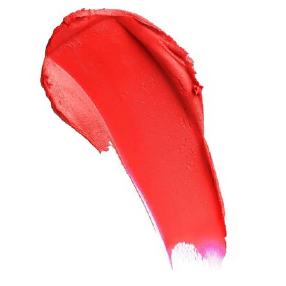 Échantillon de rouge à lèvres rouge. Texture crème. Aucun emballage ou marquage visible.