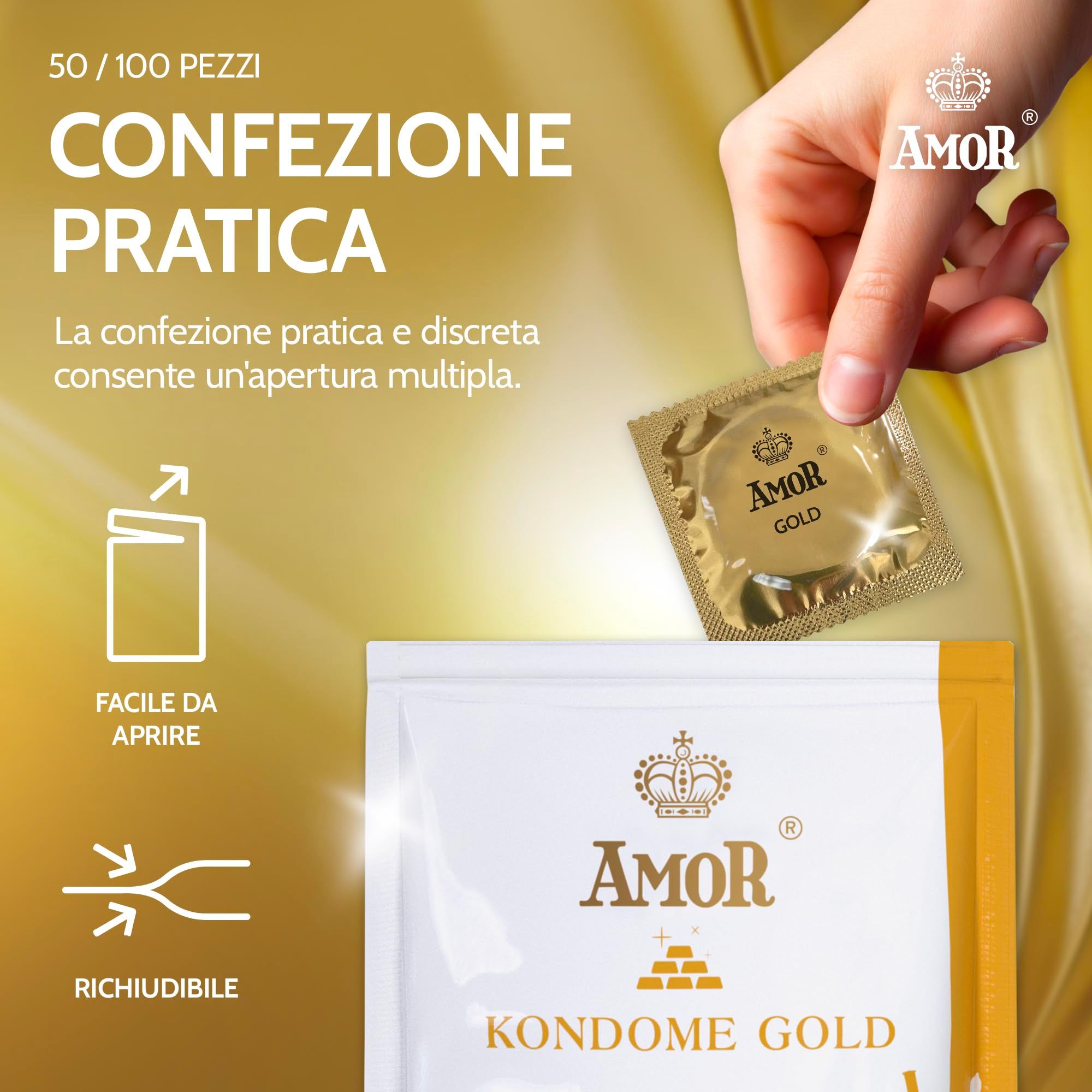 AMOR Gold Condooms 53mm