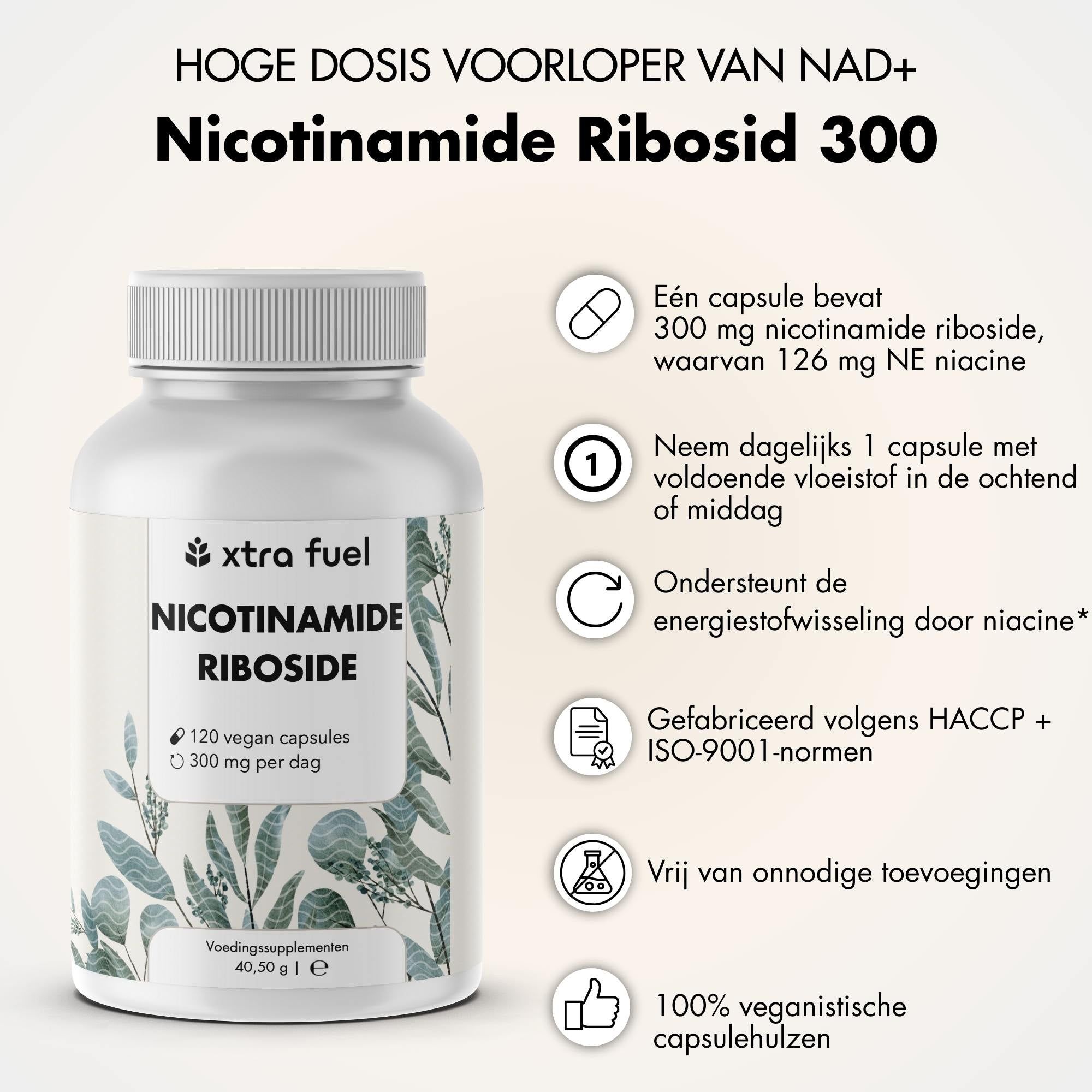 XTRA FUEL NAD+ precursor - nicotinamide riboside voor energie en vitaliteit*
