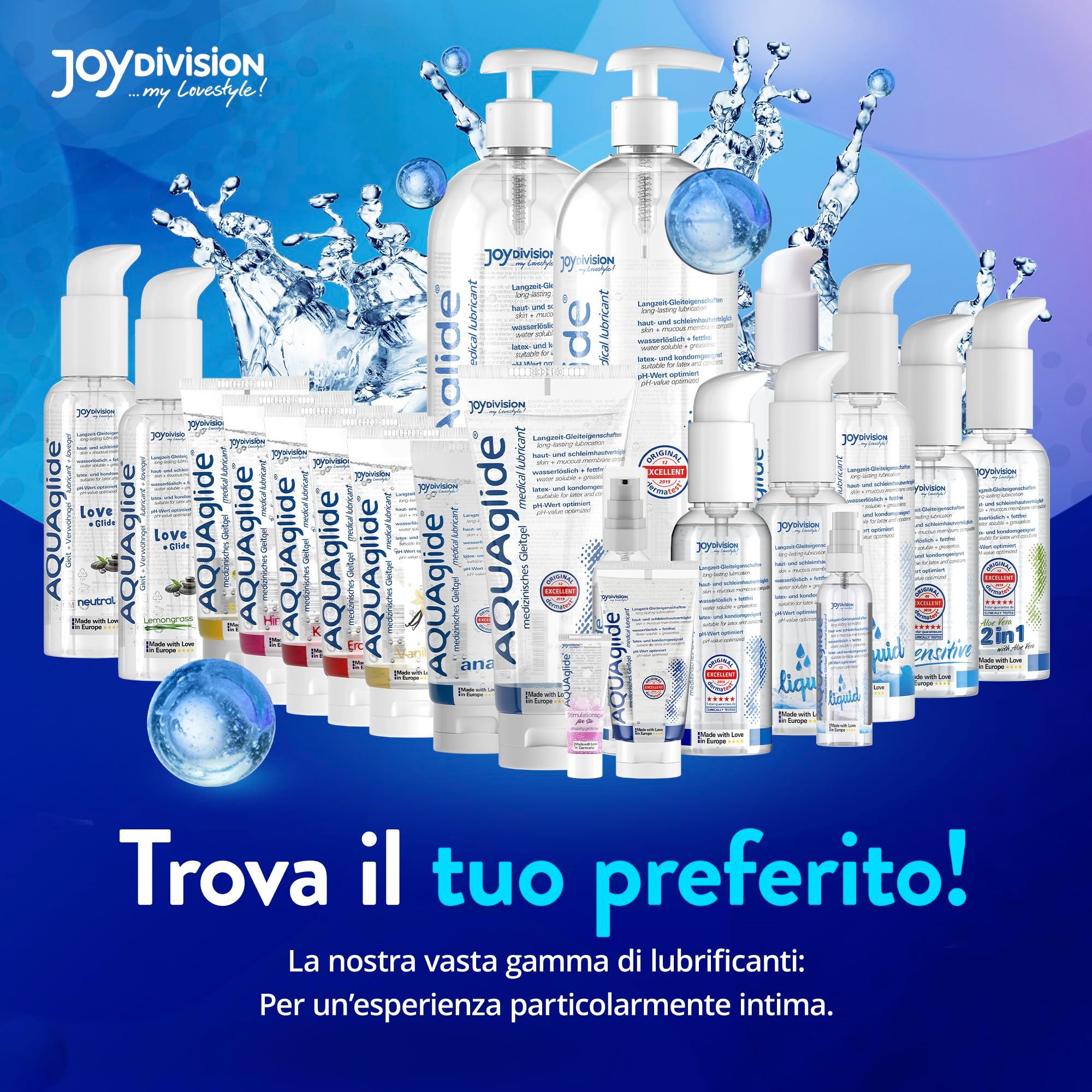 Gel lubrifiant AquaGlide avec pompe. Fabriqué à partir de matières premières naturelles.