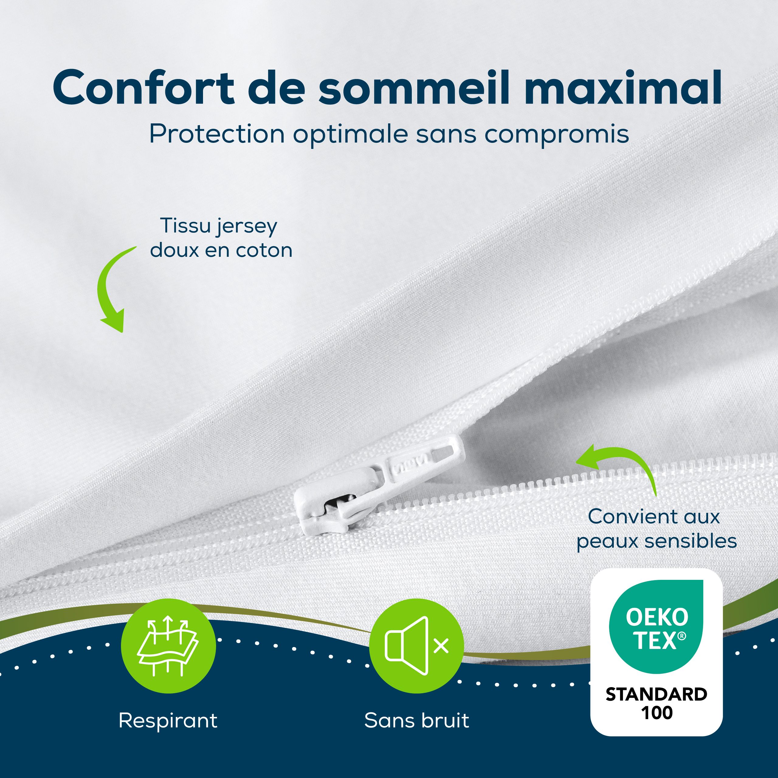 Sensalou housse de couette 200 x 200 blanc