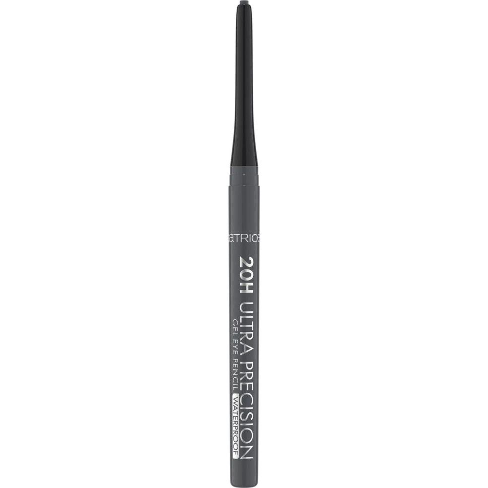 Crayon gel pour les yeux gris avec pointe noire. Inscription: 20H Ultra Precision Gel Eye Pencil Waterproof.