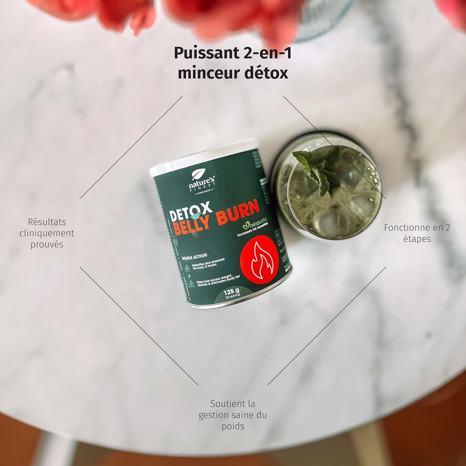 Nature's Finest Detox Belly Burn - Détox, perte de poids & brûleur de graisses