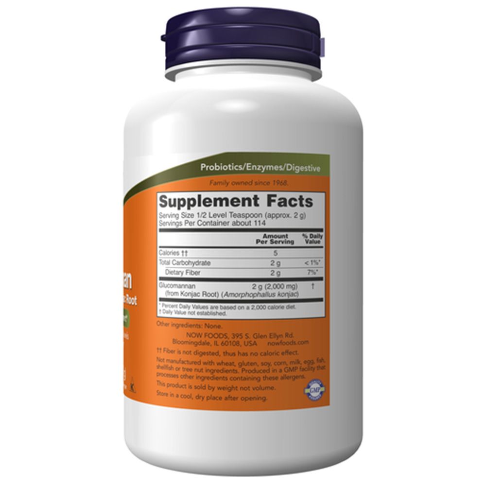 Dos du flacon blanc. Étiquette avec informations nutritionnelles et ingrédients. Texte : "Supplement Facts".