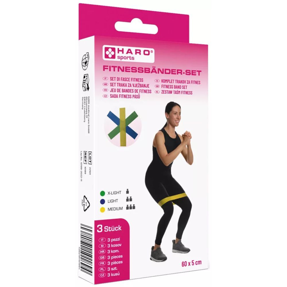 Haro Set de bandes de fitness – 3 résistances