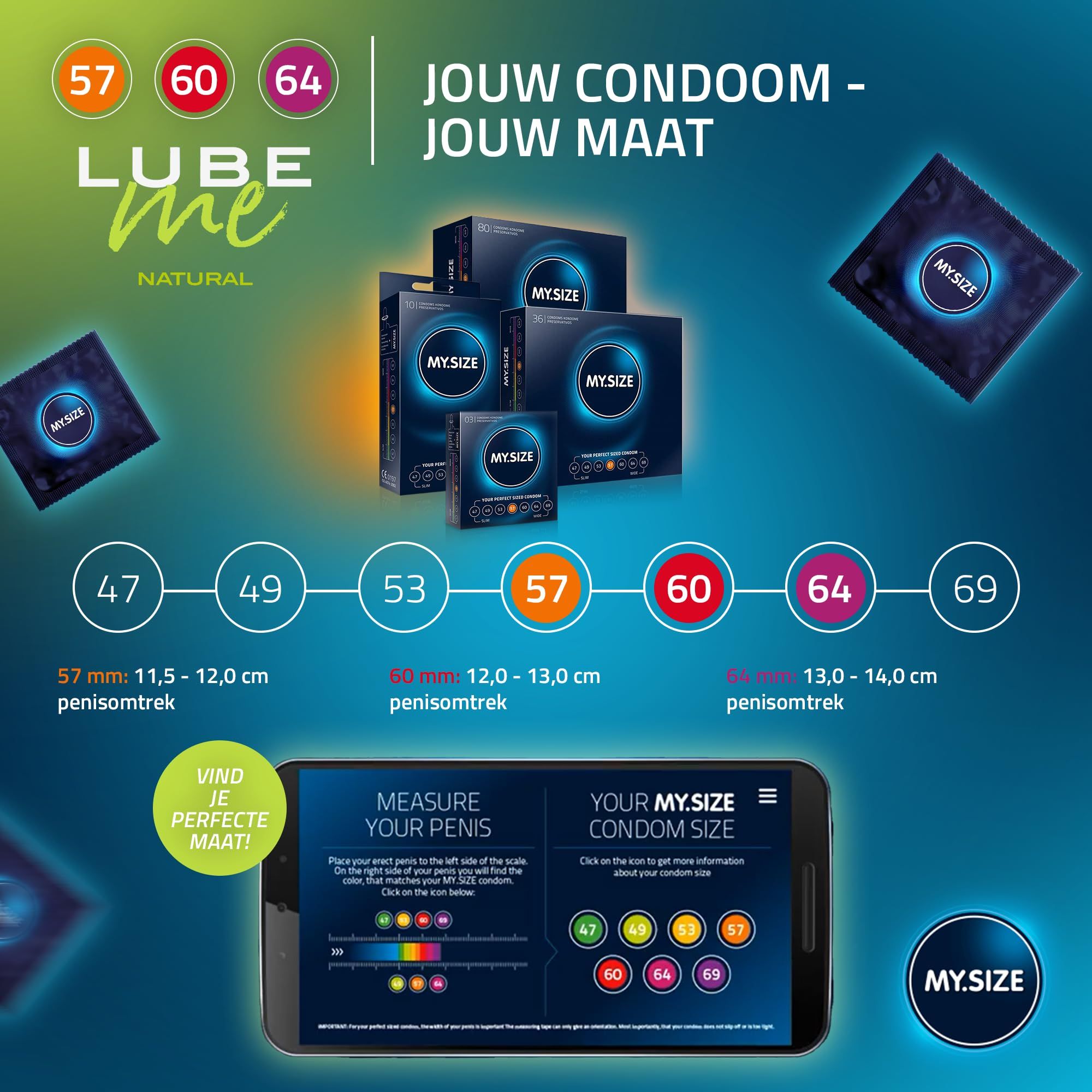 MY.SIZE Condooms + LUBE ME Natural Set