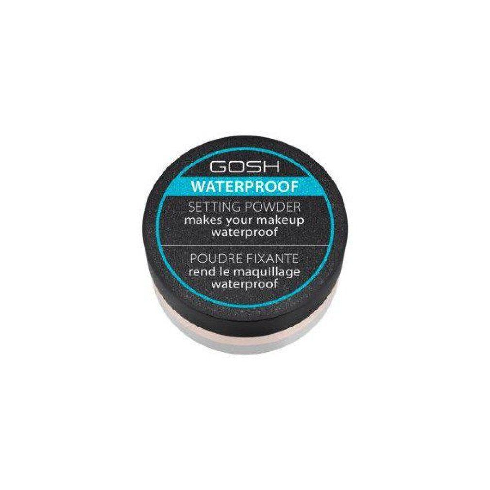 Gosh Waterproof Setting Powder, pot met deksel en etiket.