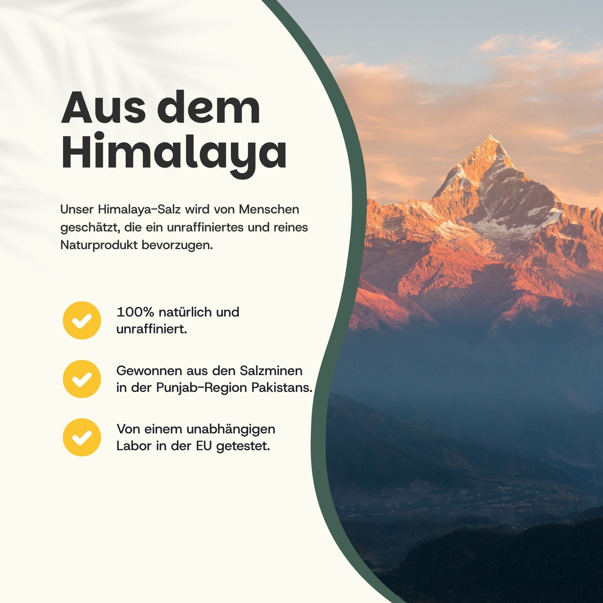 Sel de l'Himalaya, 100% naturel et non raffiné, extrait des mines de sel du Pakistan.