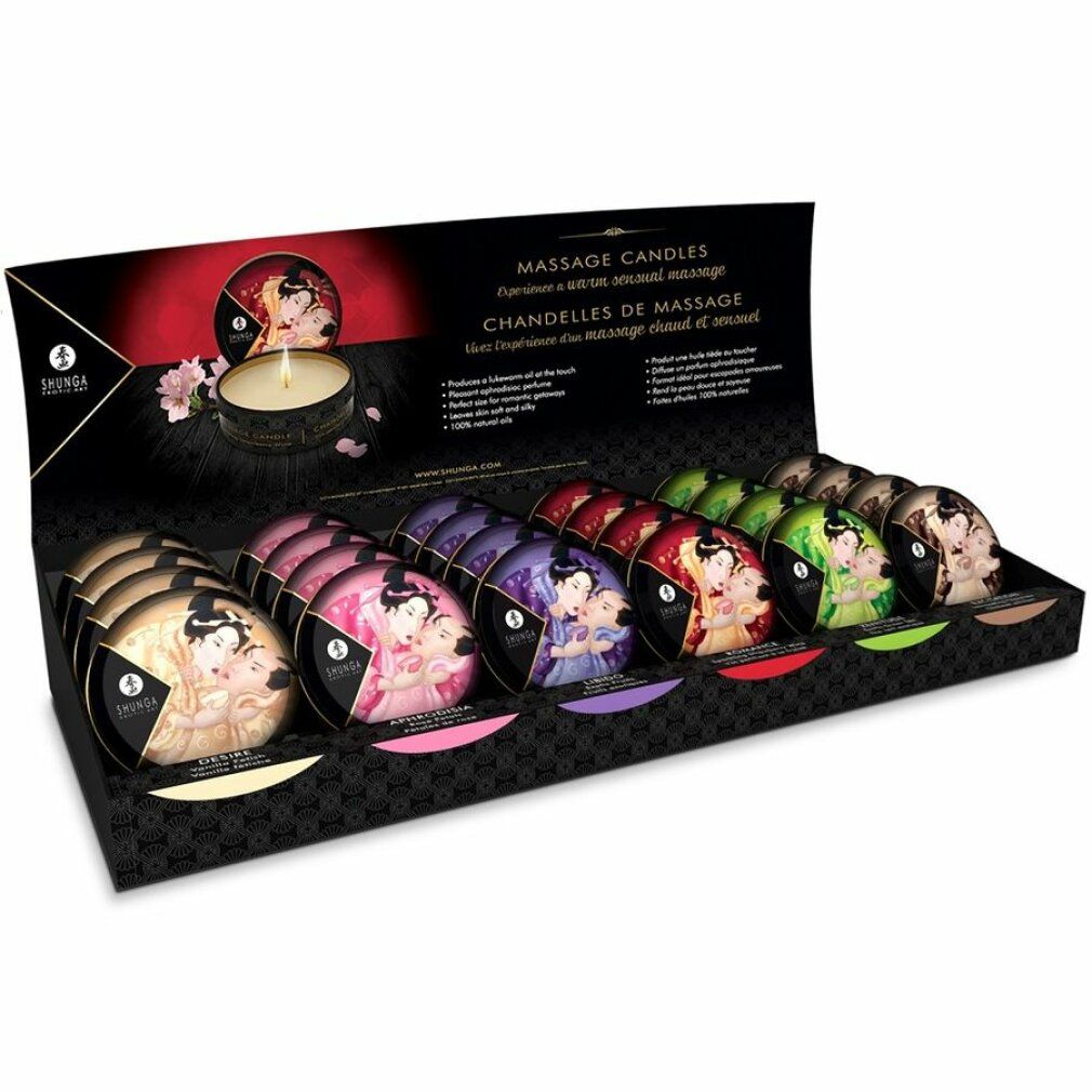 Shunga Erotische Kunst - Display - 24 Mini-Massagekaarsen