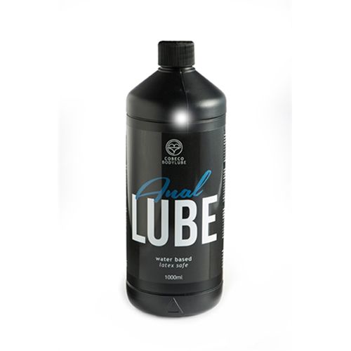 Zwarte fles Cobeco Anal Lube, 1000ml.
