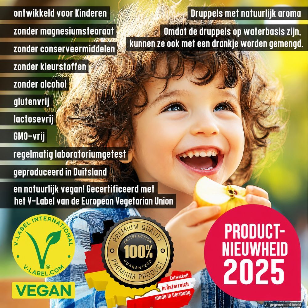 NatureCraft Vegan Kids All-in-One druppelflesje en omverpakking.