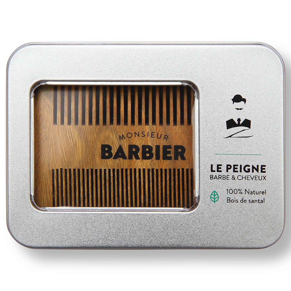 Monsieur BARBIER - Dubbelzijdige baardkam van sandelhout