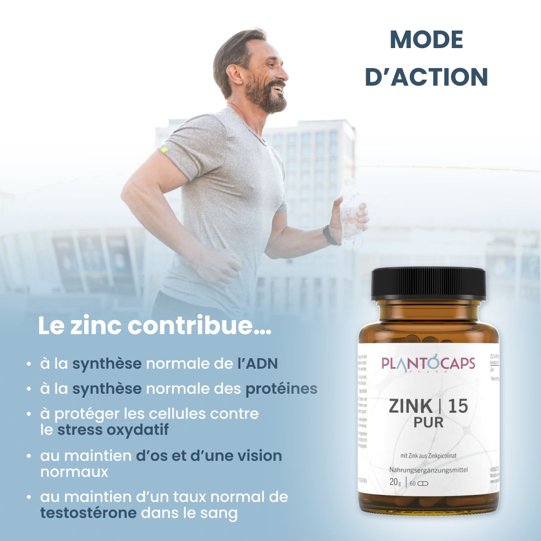 Coureur avec flacon Zinc 15 PUR.