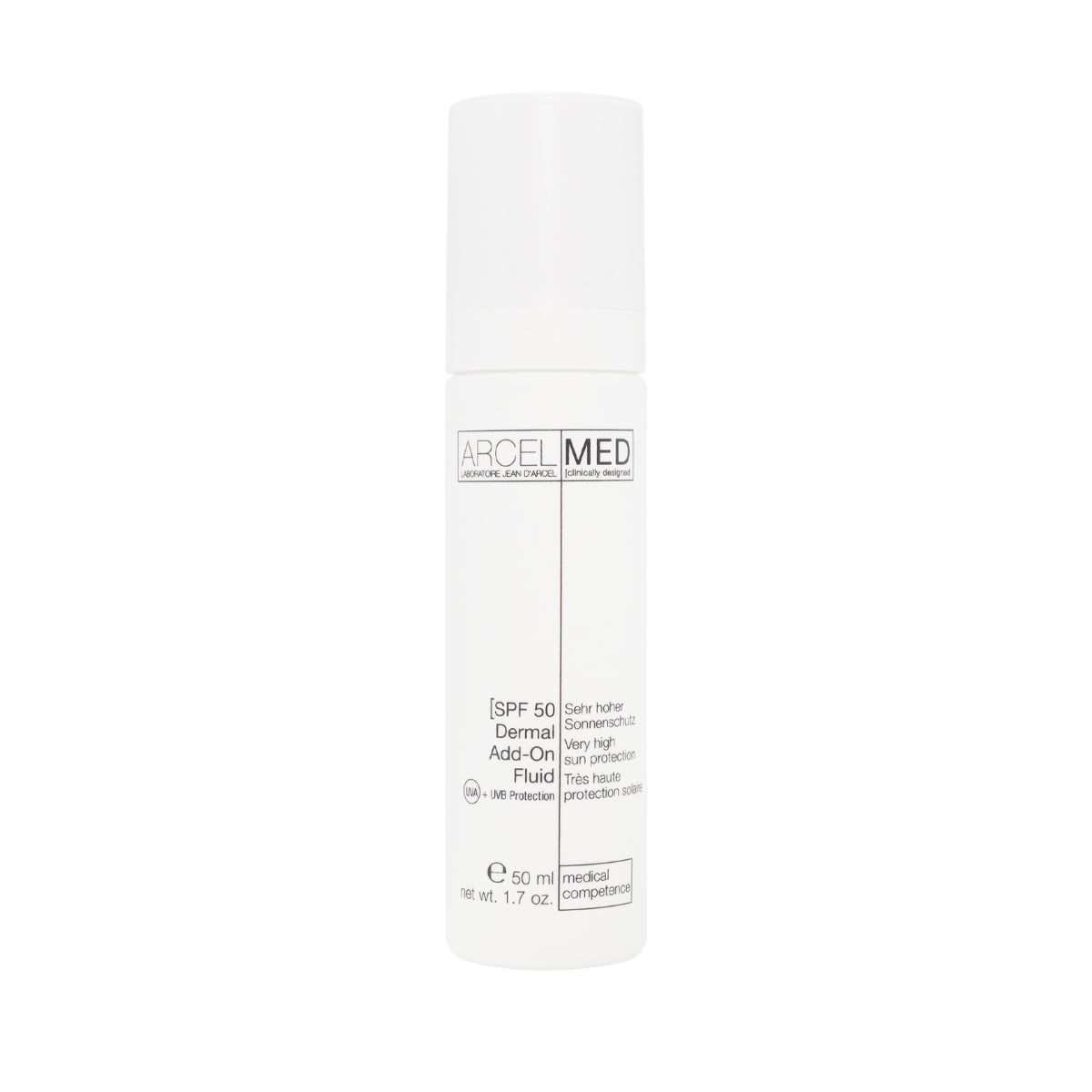 Jean d'Arcel ArcelMed Dermal Add-On Fluid SPF 50+ | tous types de peau