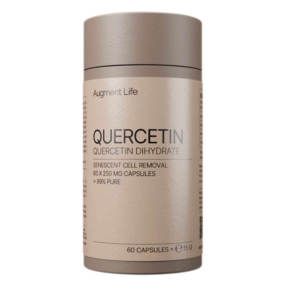 Augment Life Quercetin Dihydrate, 60 gélules de 250 mg, >99% pur.