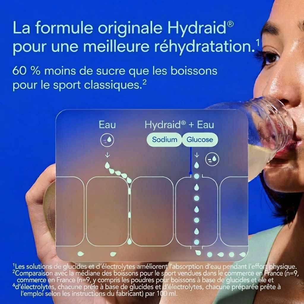 Sachet Hydraid Hydration Helper de 25 sticks, saveur baies.