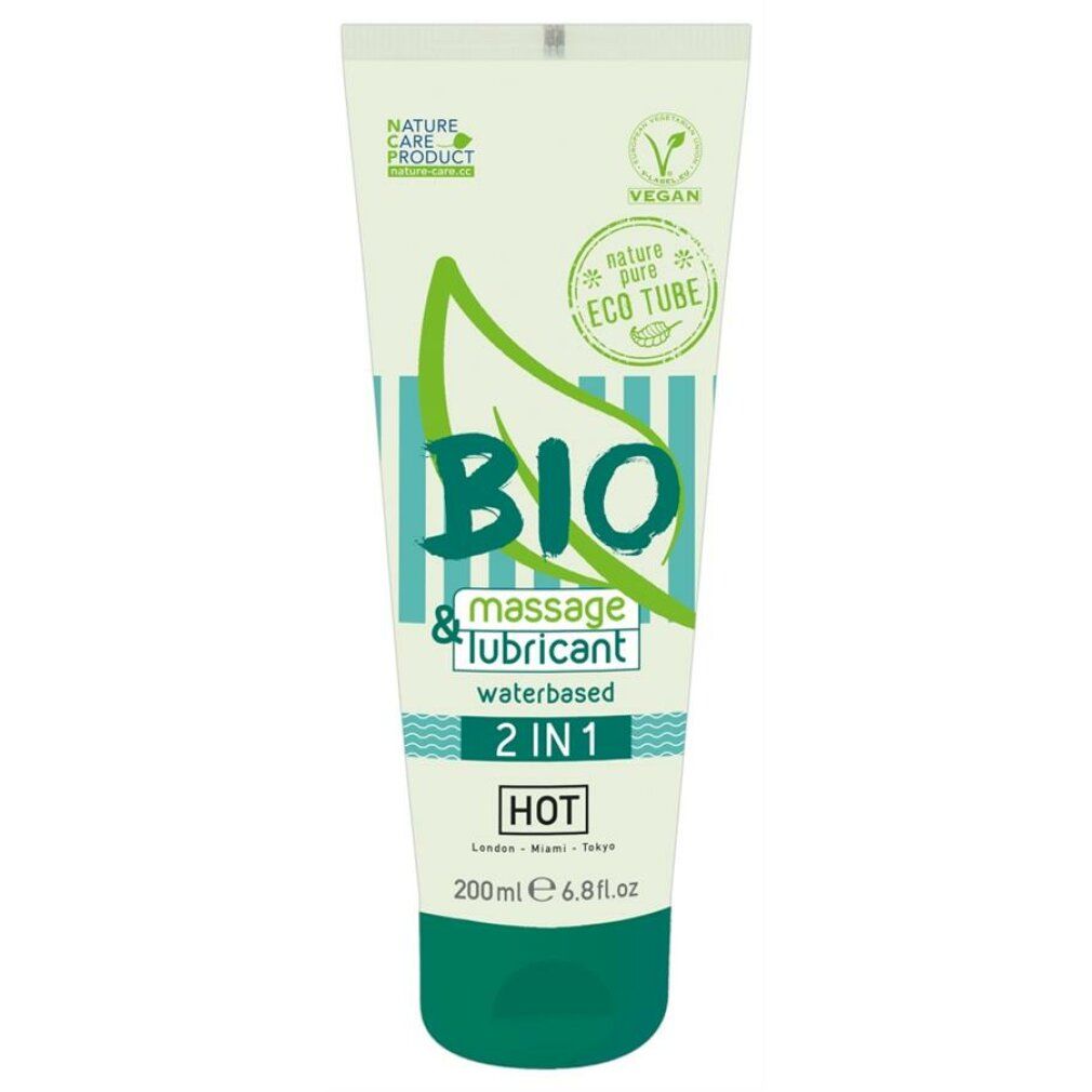Tube de BIO Massage & Lubrifiant 2EN1, à base d'eau, HOT.