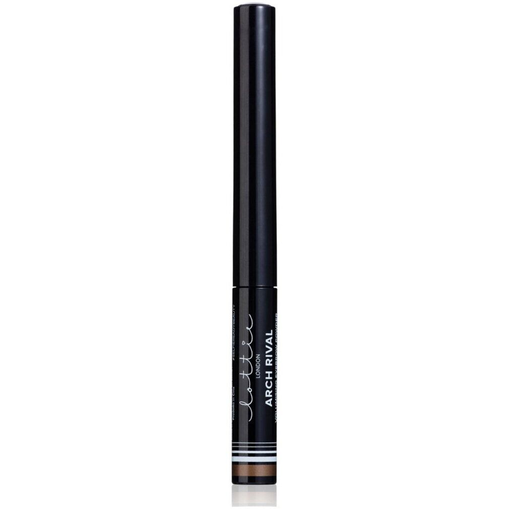 Applicateur noir pour poudre à sourcils, marqué 'ARCH RIVAL', avec une pointe d'applicateur marron.