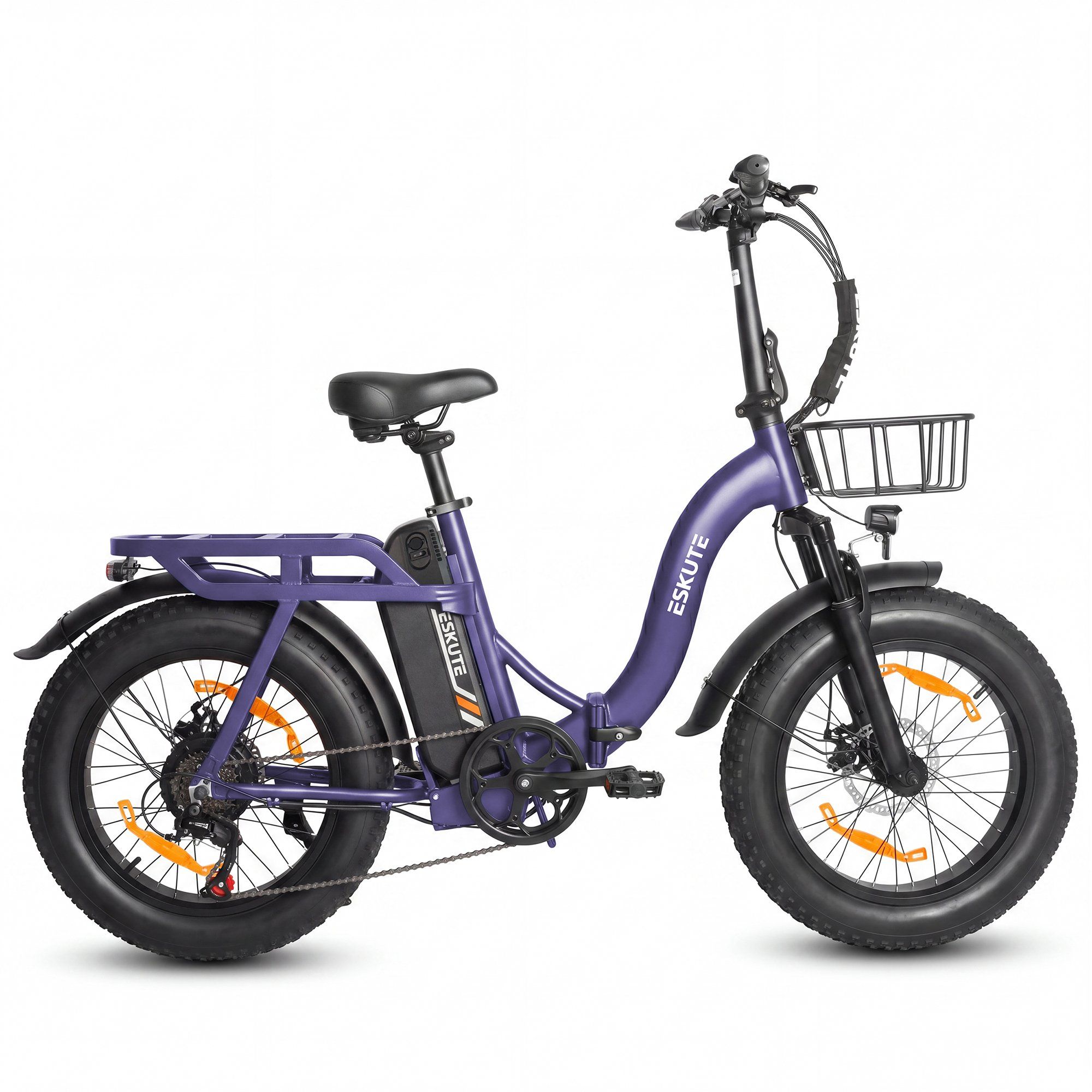 ESKUTE D202 Opvouwbare elektrische fiets met voormand, 48V 20,8Ah