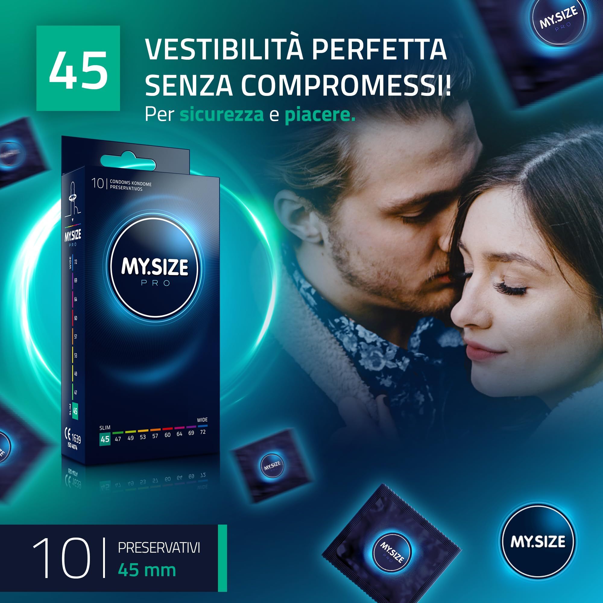 Préservatifs MY.SIZE PRO 45mm : ajustement parfait pour la sécurité et le plaisir.