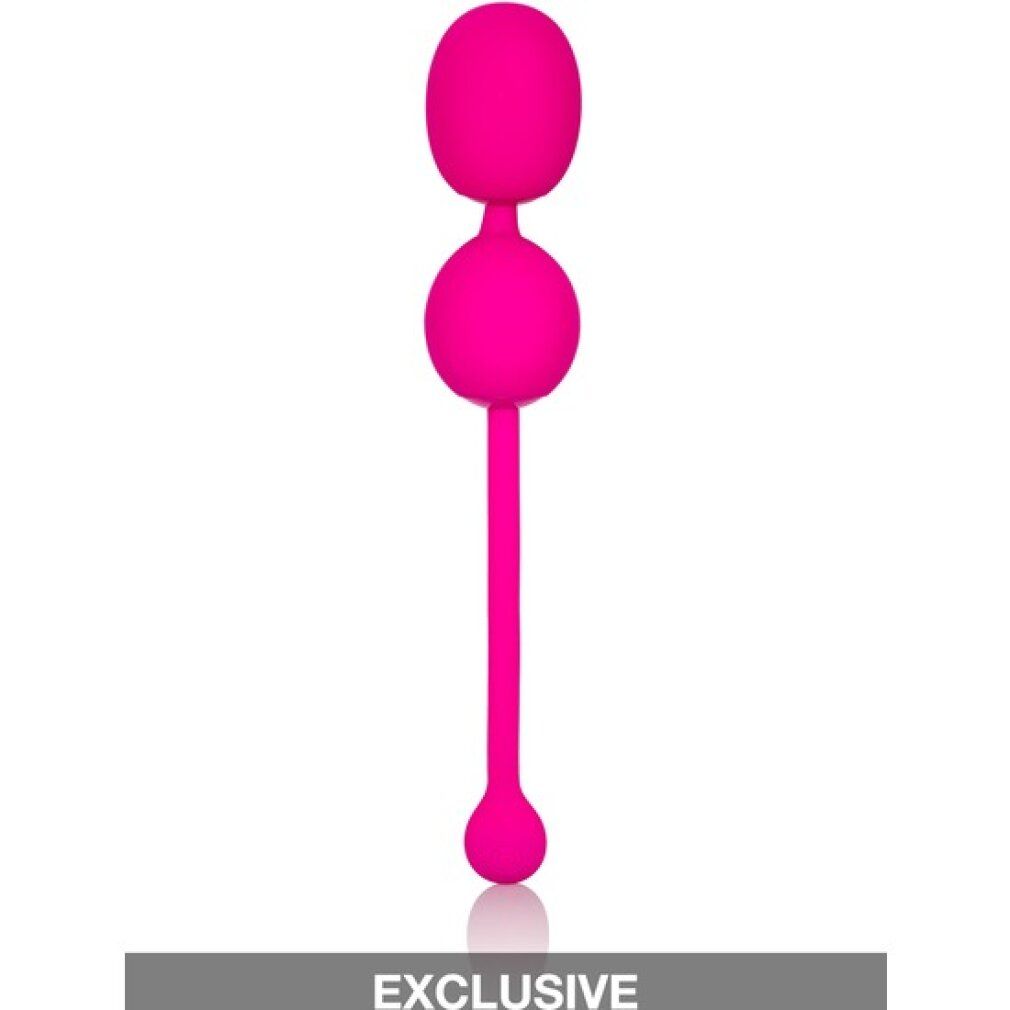 Roze Kegelballen met steel en oplaadpoort.