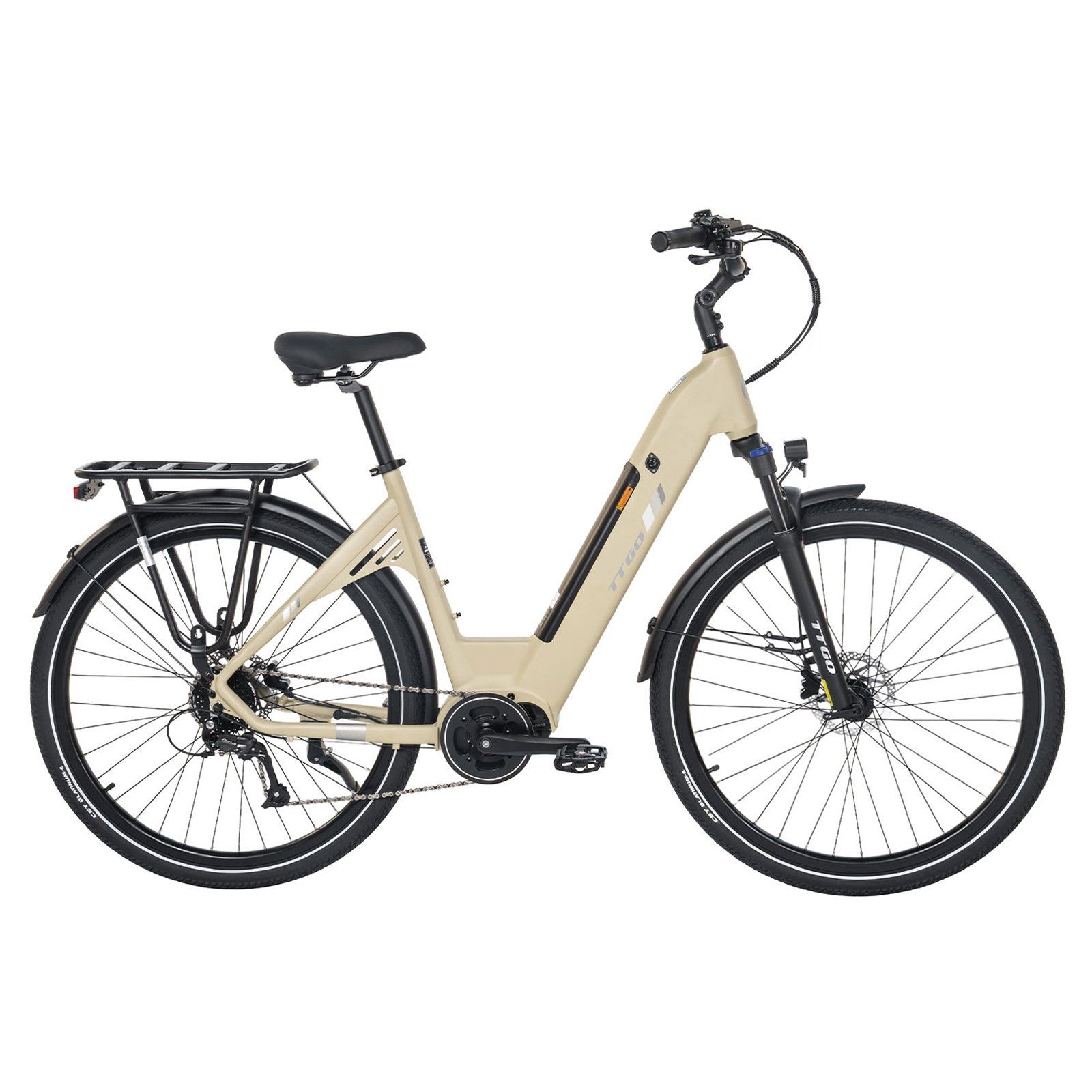 TTGO C7 SE Vélo électrique, 36 V 18 Ah, grande autonomie, avec moteur central Bafang