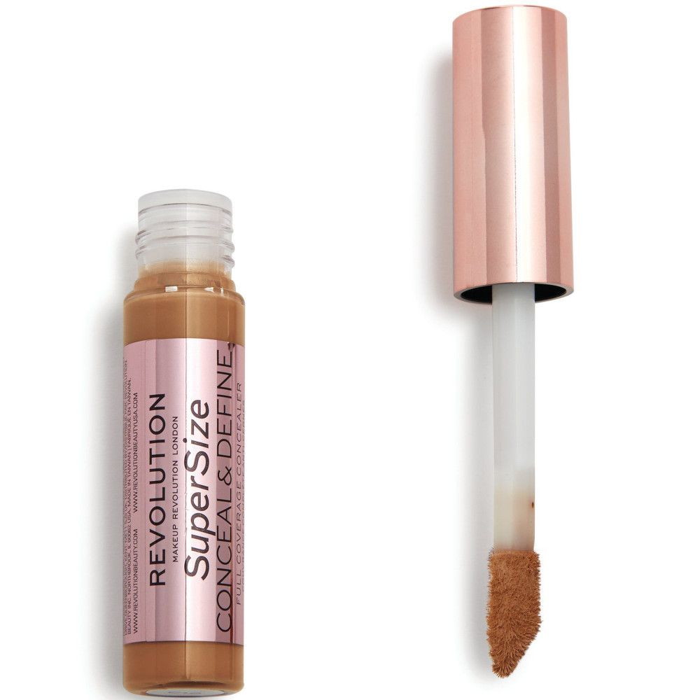 Flacon de correcteur avec applicateur. Nom du produit et marque visibles.