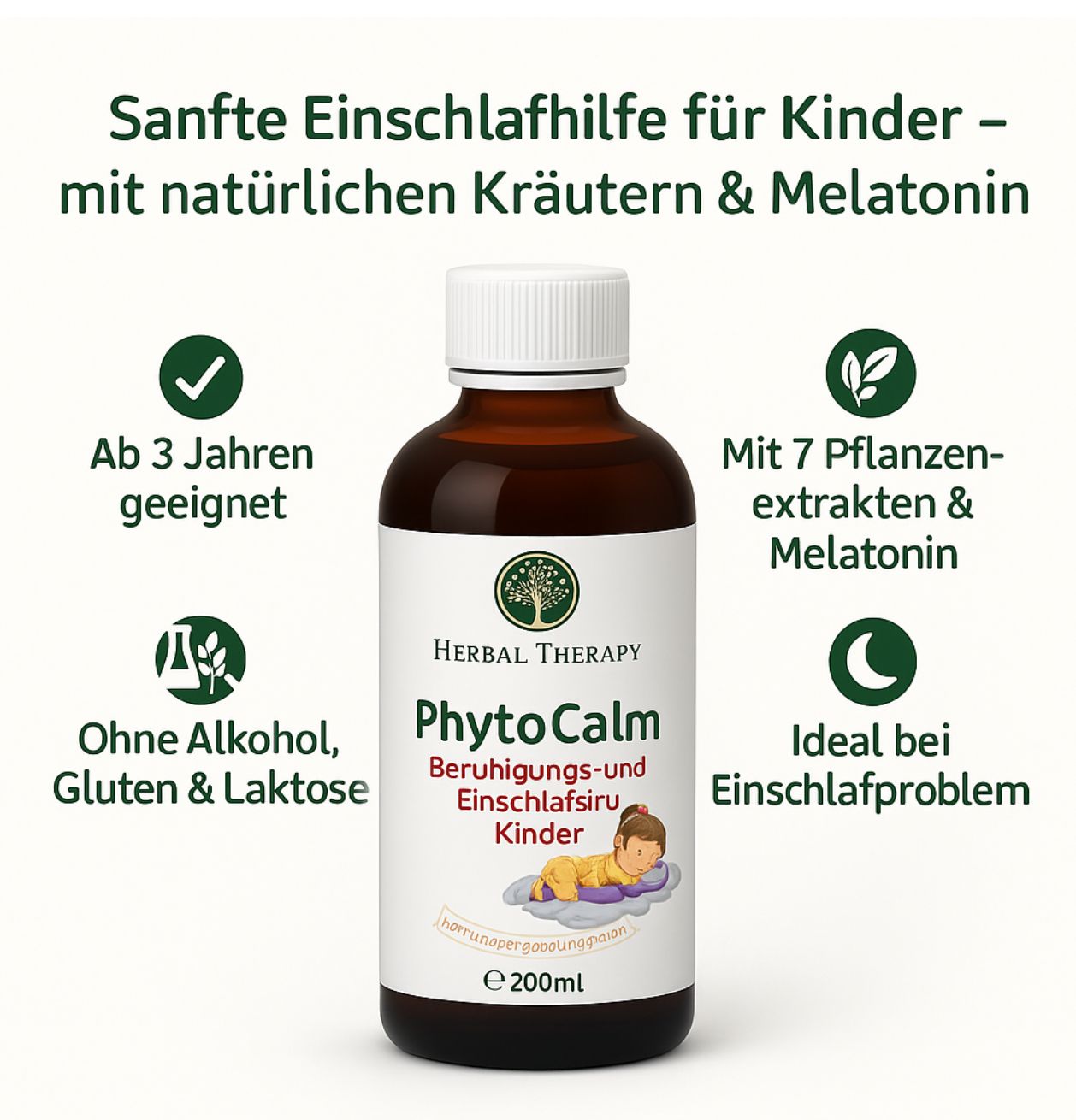 Herbal Therapy PhytoCalm Kalmerende en Slaapsiroop voor Kinderen