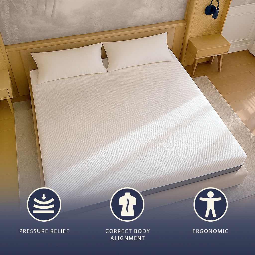 The White Stone Matras 180x200 Visco-elastisch Schuim en Waterfoam Hoog 22 cm