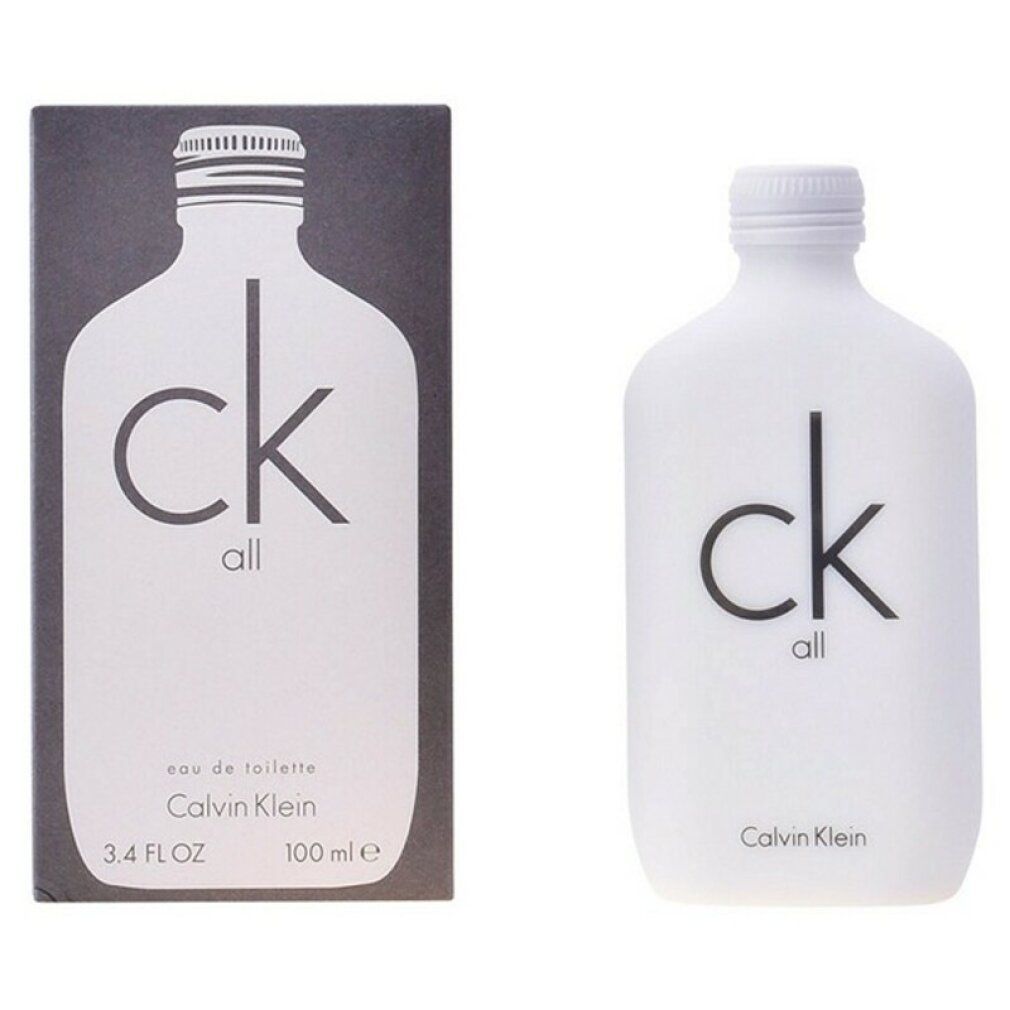 Bouteille et emballage Calvin Klein CK All Eau de Toilette Unisex 100ml.