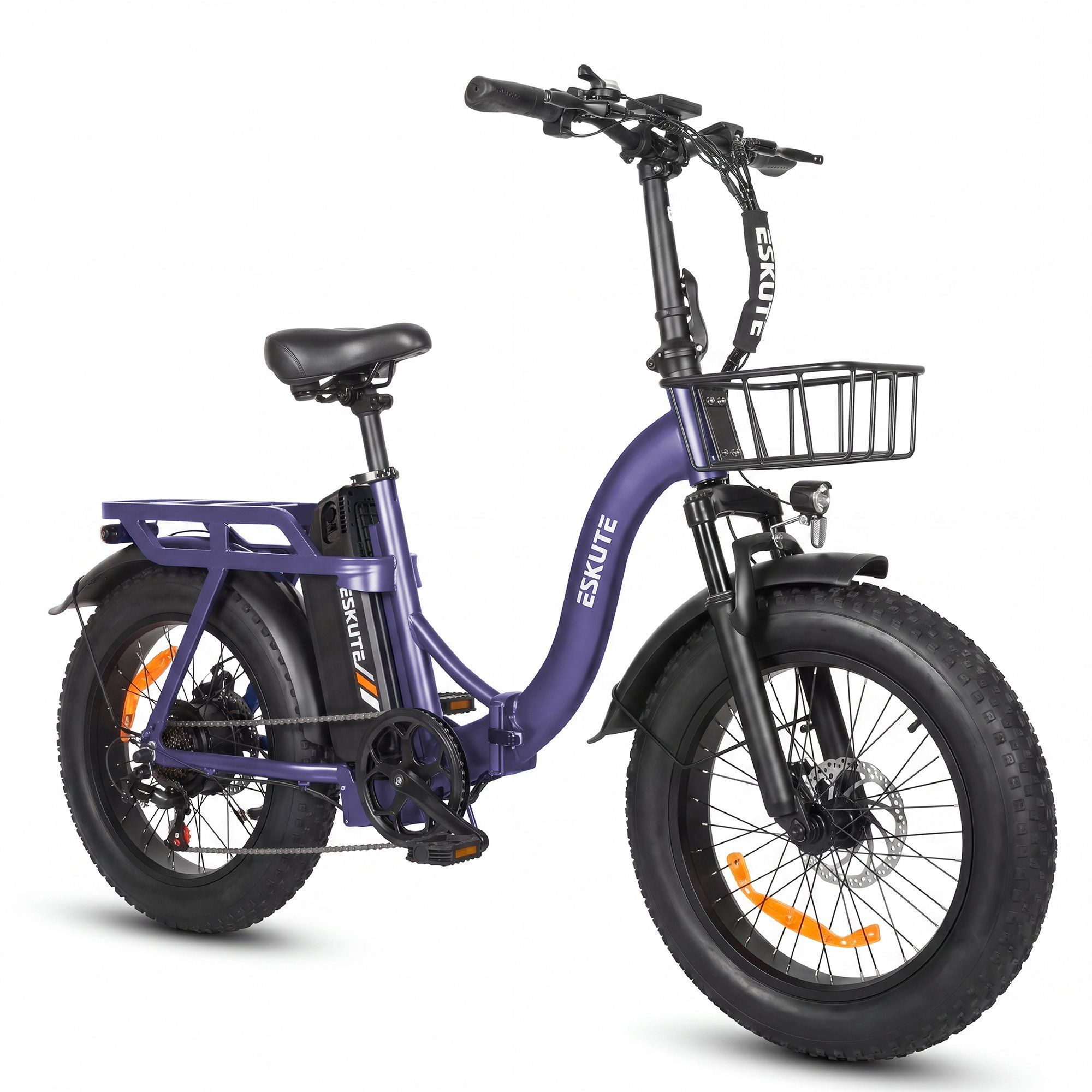 ESKUTE D202 Opvouwbare elektrische fiets met voormand, 48V 20,8Ah