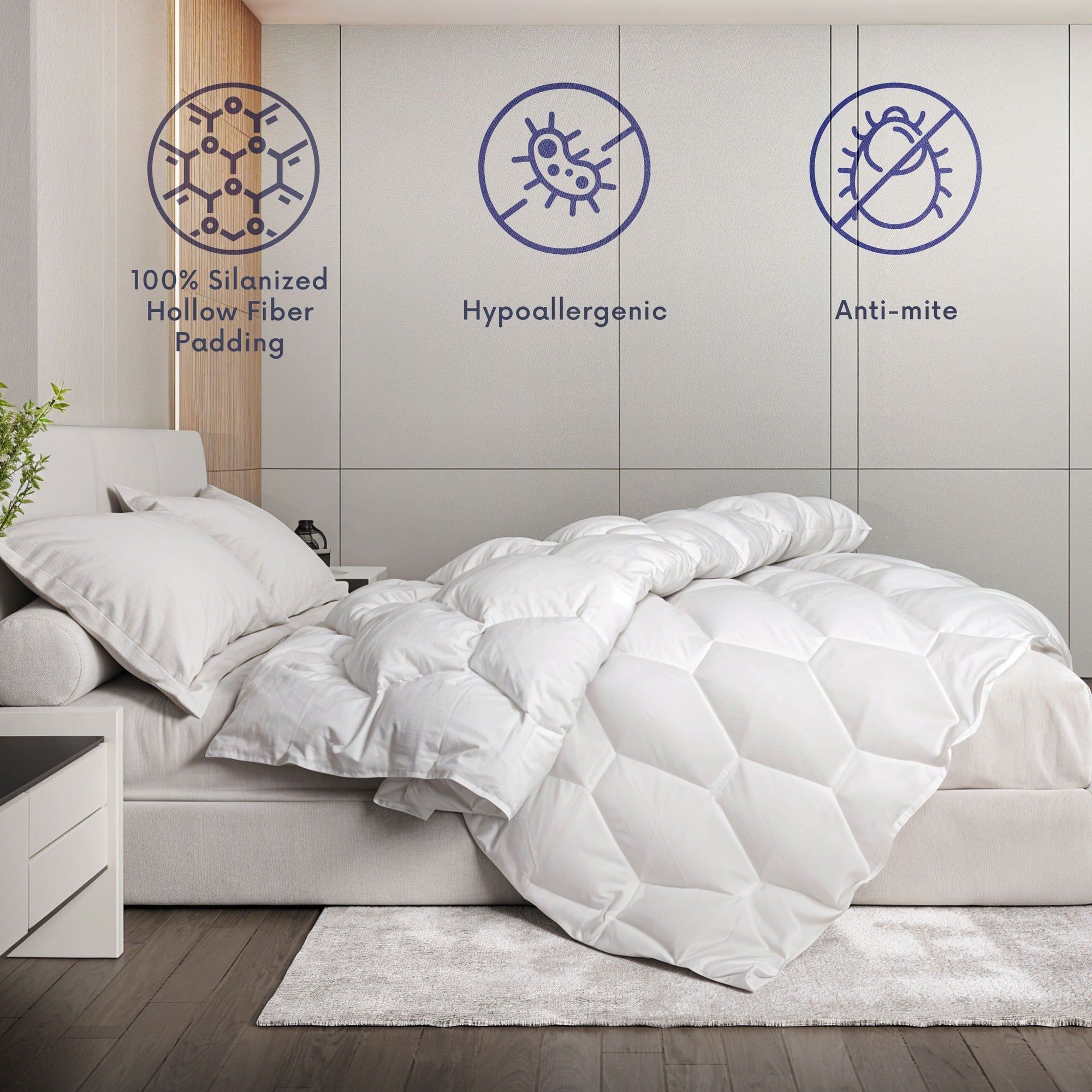 The White Stone Winterdekbed 200x220 cm 400 g | Warme en Zachte Soft-Vulling