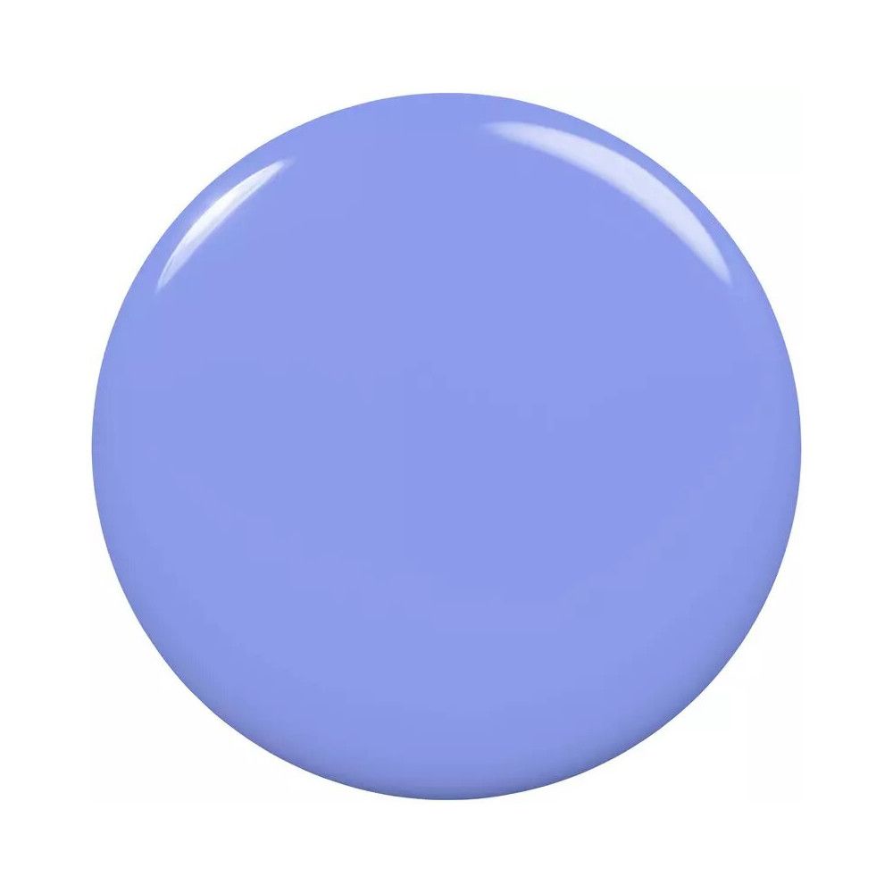 Cirkelvormige, glanzende vlek van lichtpaarse nagellak.