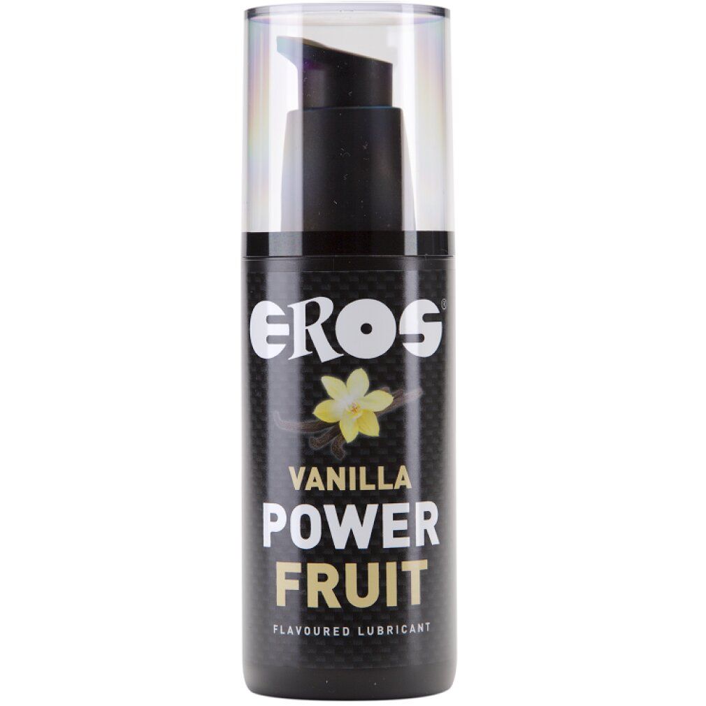 Eros Power Fruit Massagegel Vanille, 100ml fles met pompdispenser.