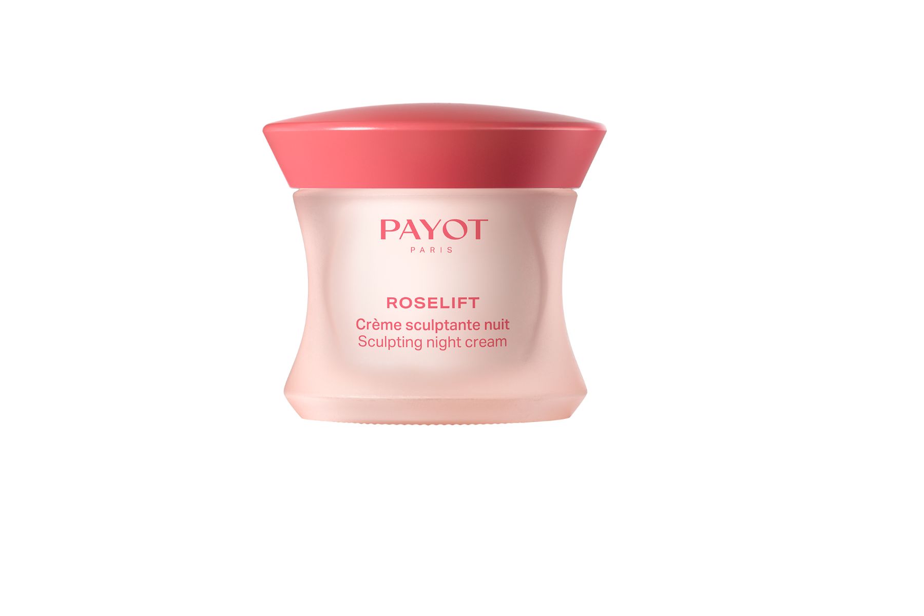 Payot Roselift Crème Sculptante Nuit pot de nuit avec couvercle rose.