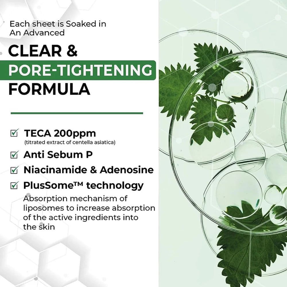 Masque tissu Centellian24 Madeca Lab, raffermissant les pores avec TECA et niacinamide
