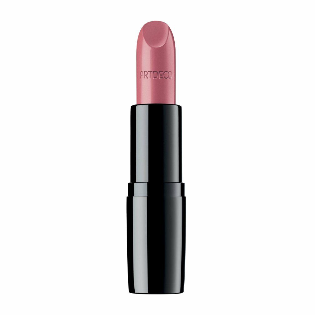 Rouge à lèvres rose clair avec étui noir. Le mot "ARTDECO" est visible sur le rouge.