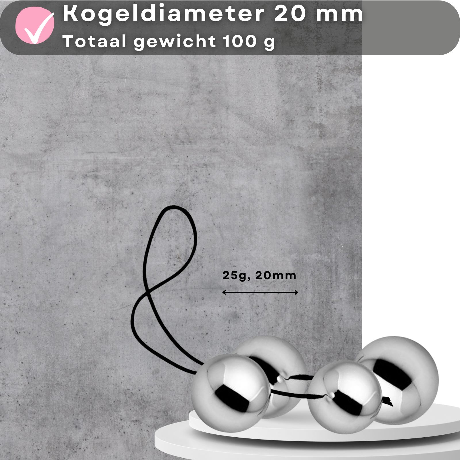 Lovelyness - Liefdeskralen van metaal, 2 cm, 100 g
