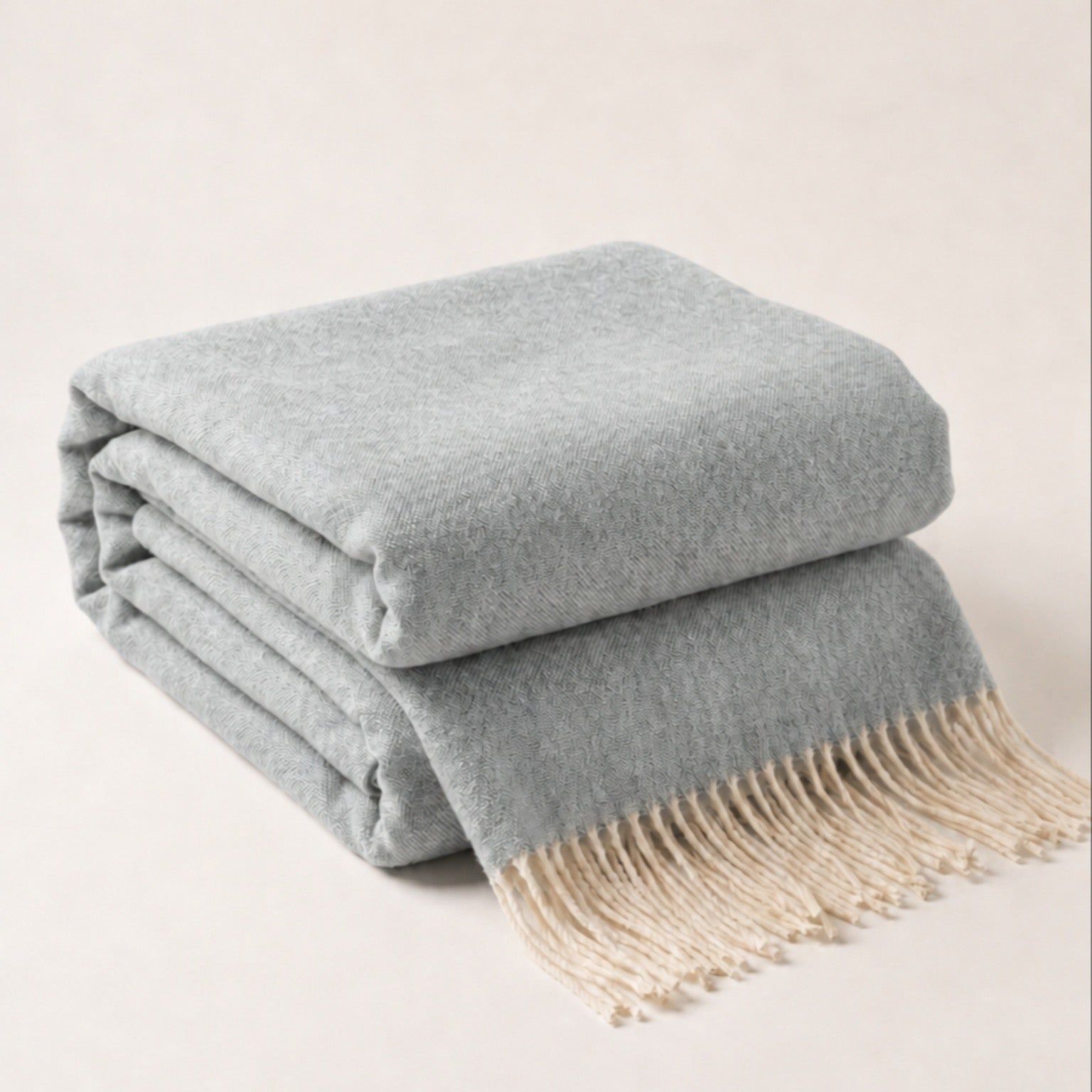 Werpdeken 130x170 cm Cotton Blend Lichtgrijs | Lichtgewicht Deken 250 g/m² voor Bank en Bed