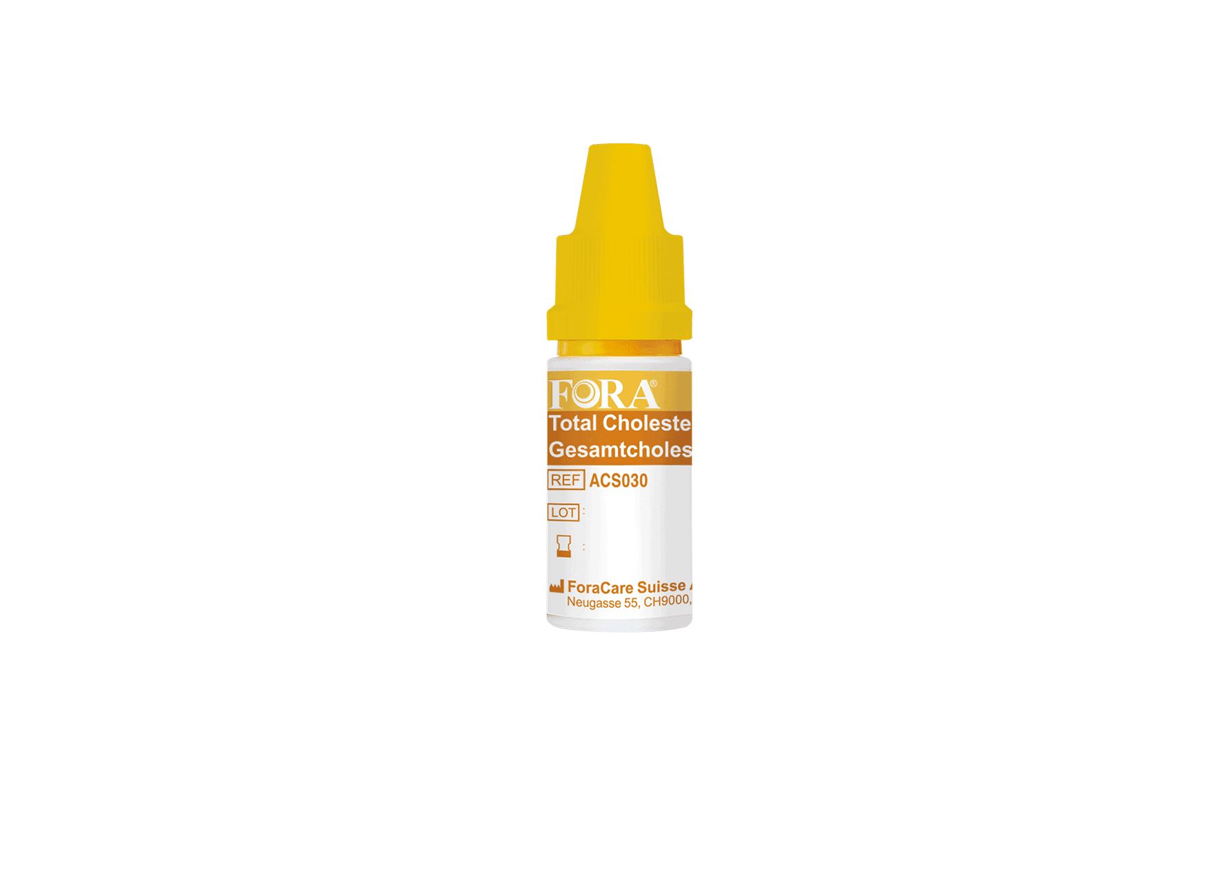 Solution de Contrôle du Cholestérol FORA (4 ml) - résultat précis - emballage stérile