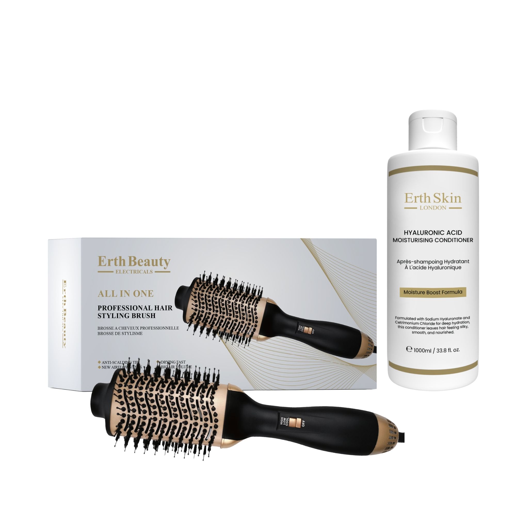 ErthSkin London Haarstylingborstel EU Duo Hyaluron