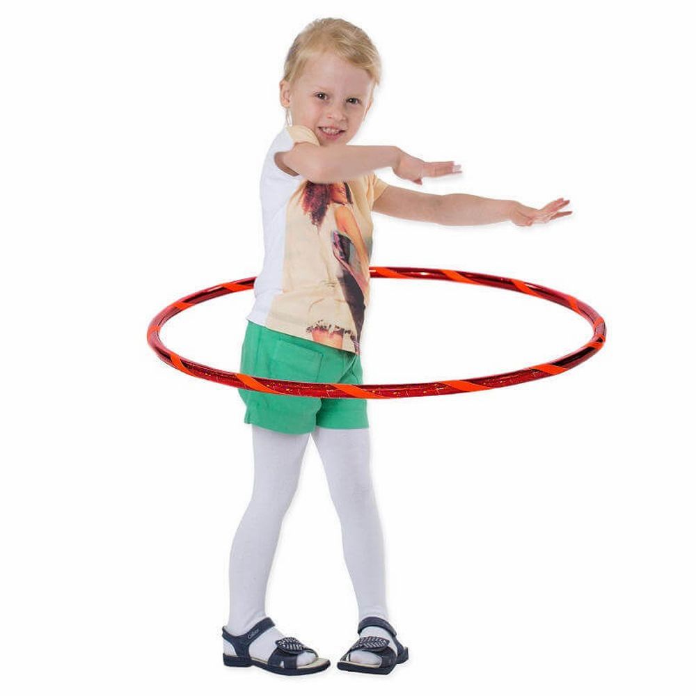 Hoopomania Super Star hula hoop enfant | Ø 60 cm | Rouge-Orange