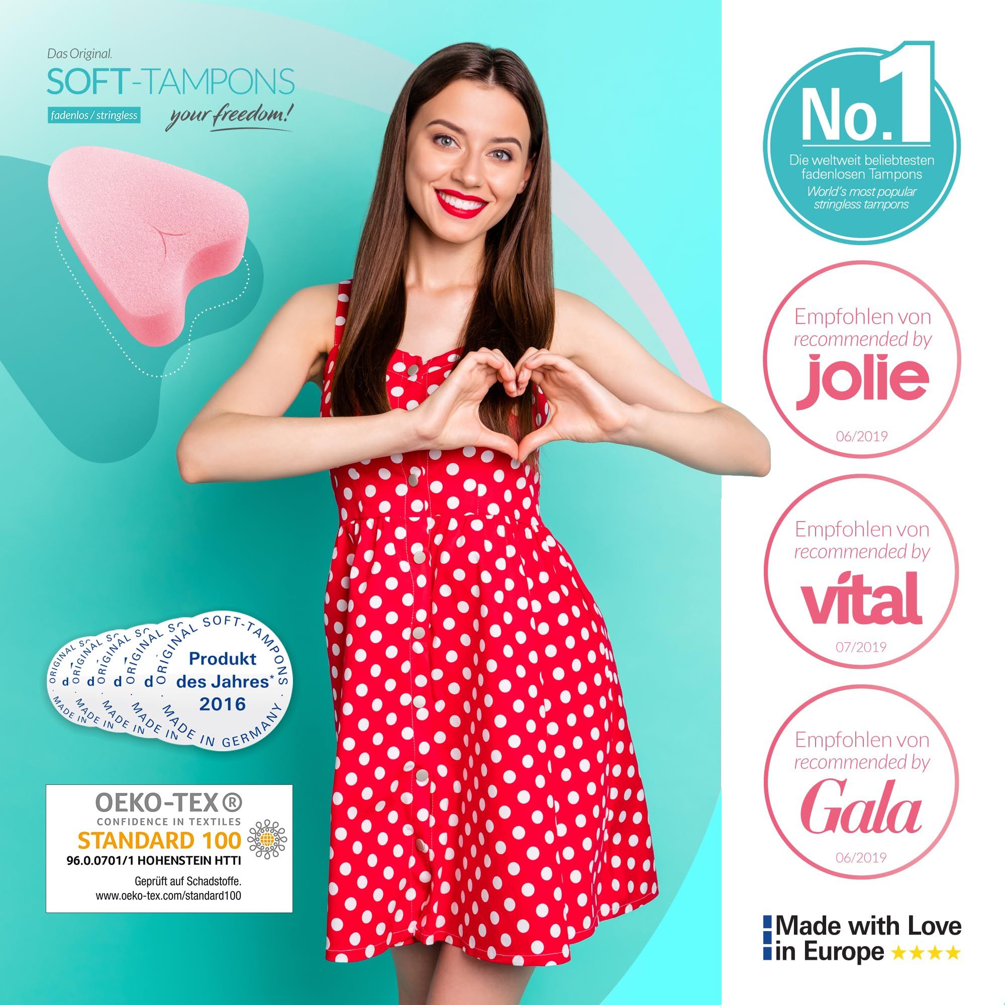 Soft-Tampons Normal, individueel verwijderd.