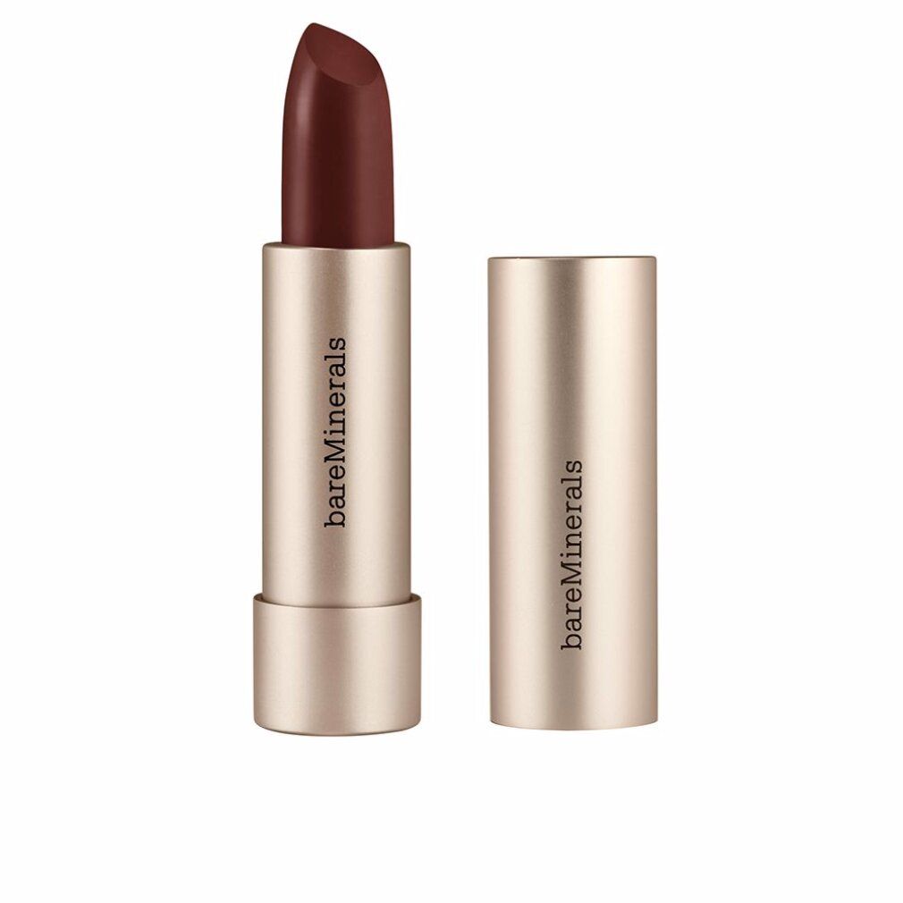 Rouge à lèvres Bareminerals Mineralist Hydra-Smoothing, teinte Integrity, tube doré, dévissé.
