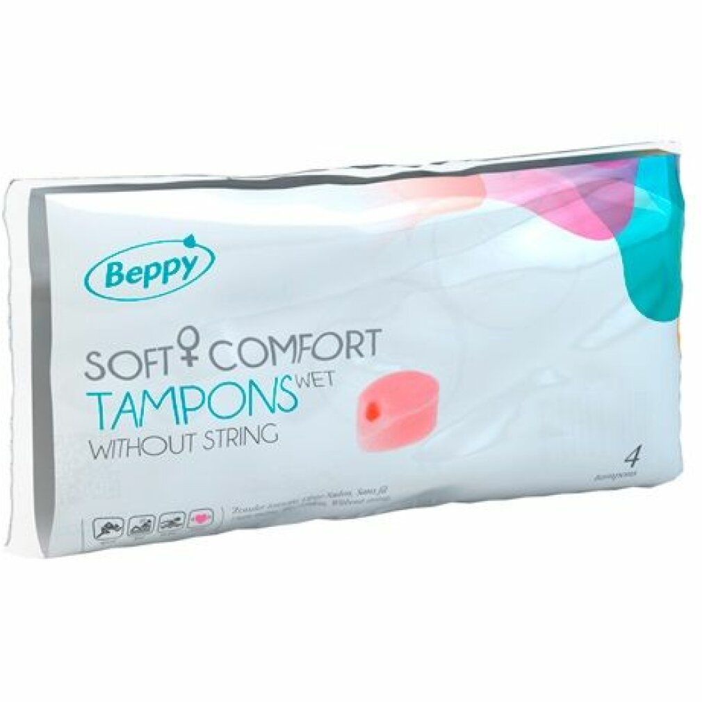 Paquet de tampons Beppy Soft+Comfort sans fil. Contient 4 unités. Image du produit rose.