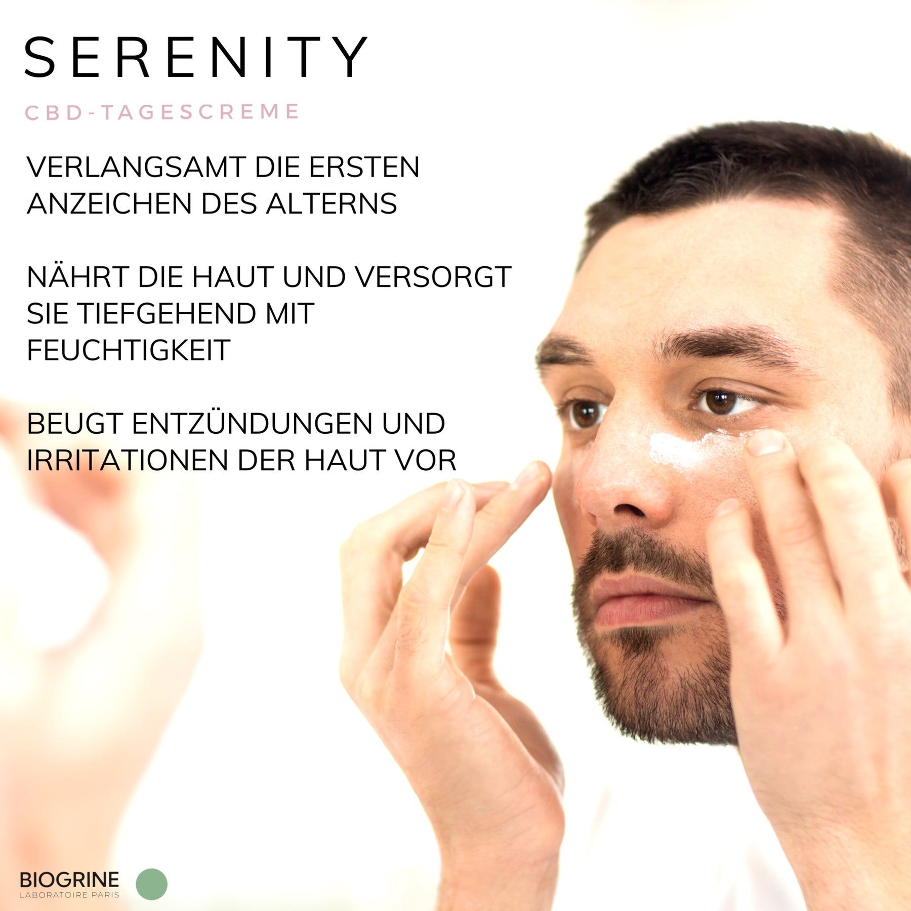 BIOGRINE "SERENITY" – HYDRA+ dagcrème met CBD en groene thee