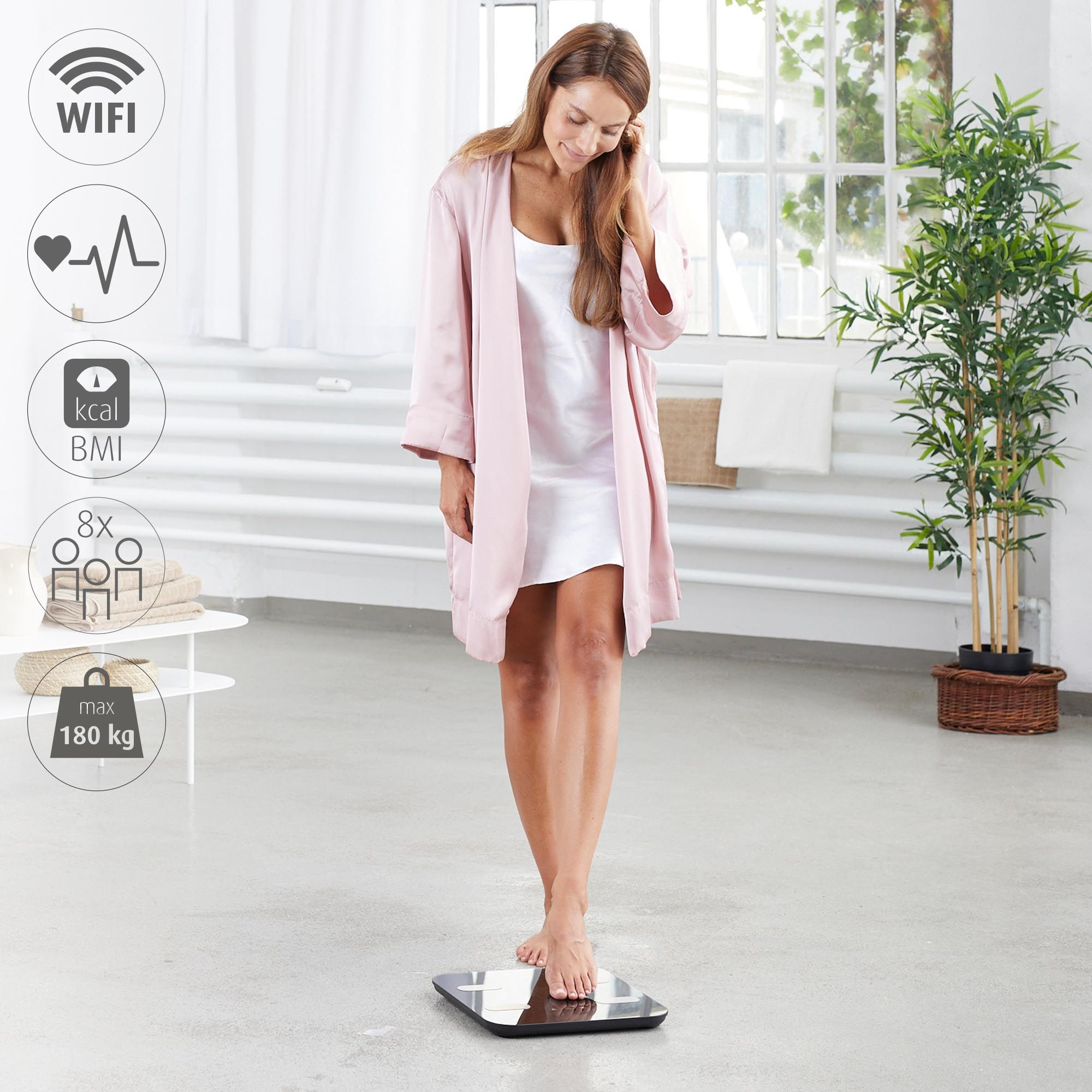 medisana BS 602 WIFI connect Balance d'analyse corporelle avec application smartphone